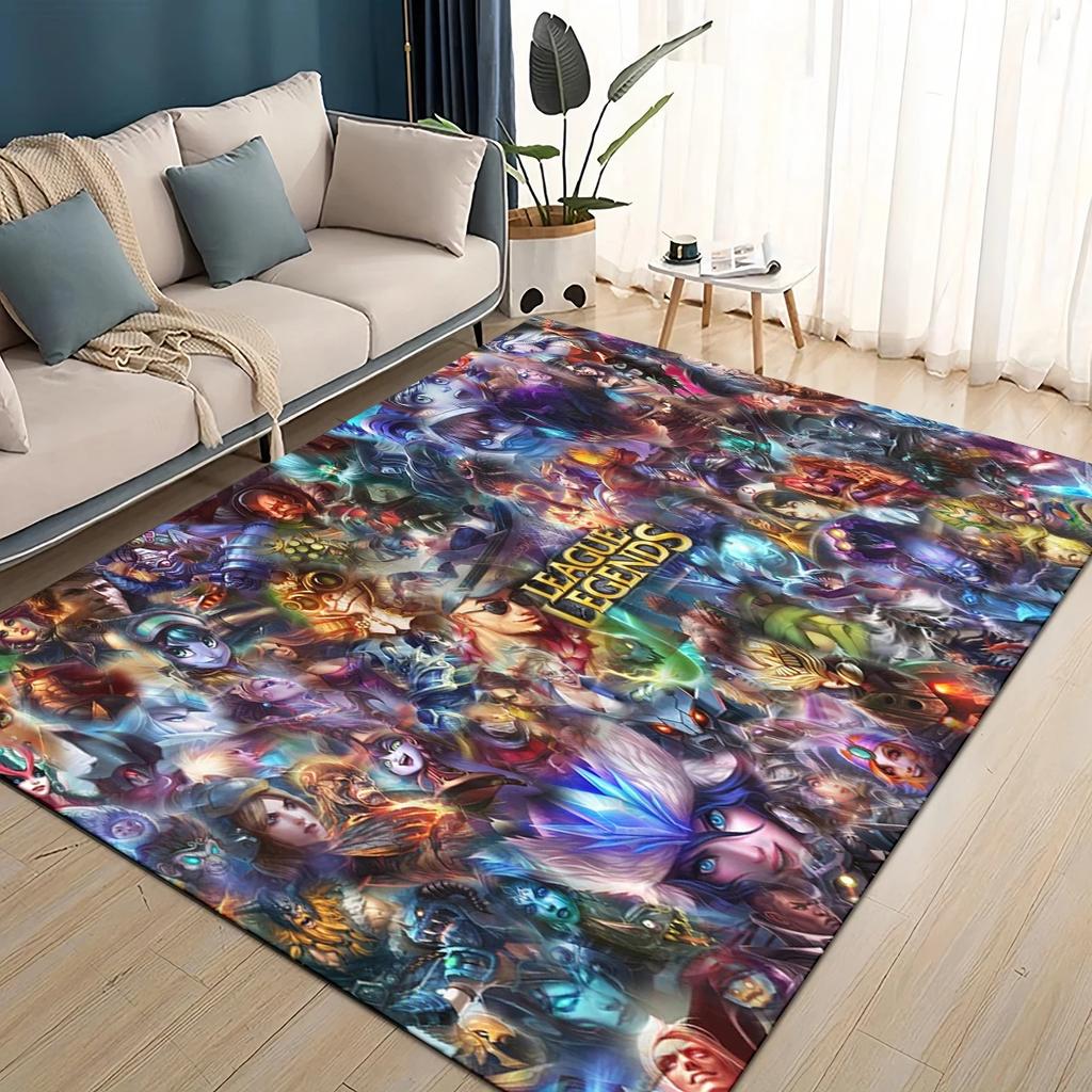 Ковер с 27 стилями Джинкс из League of Legends LOL, мультяшный коврик для гостиной, спальни, дома, украшение для дивана, нескользящий коврик для игр детей