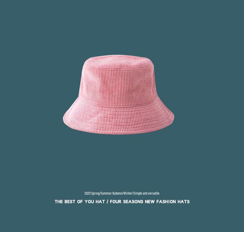 Японская вельветовая панама для женщин — мода на осень и зиму, корейский стиль ретро-досуг