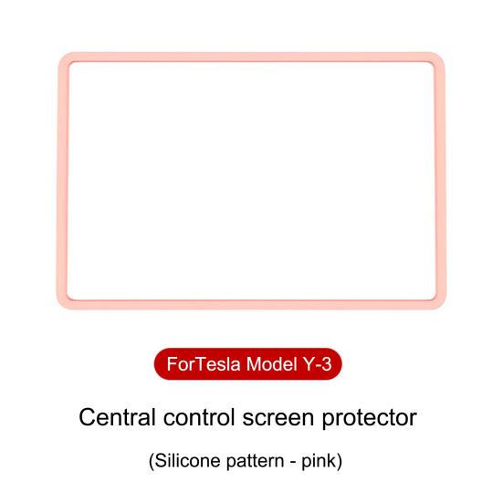 Car Navigation Screen Silicone Frame for Tesla Model 3/Y Perfect Fit Center Console Display Screen Protector Cover Car Interior Accessories