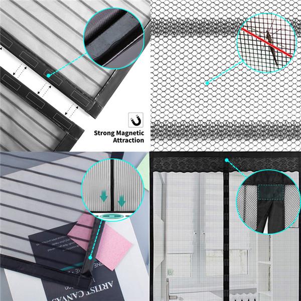 2026 Big Size Mosquito Net Door Curtain Magnets Door Mesh Net Insect Sandfly Netting with Magnets On The Door Mesh Screen Magnets