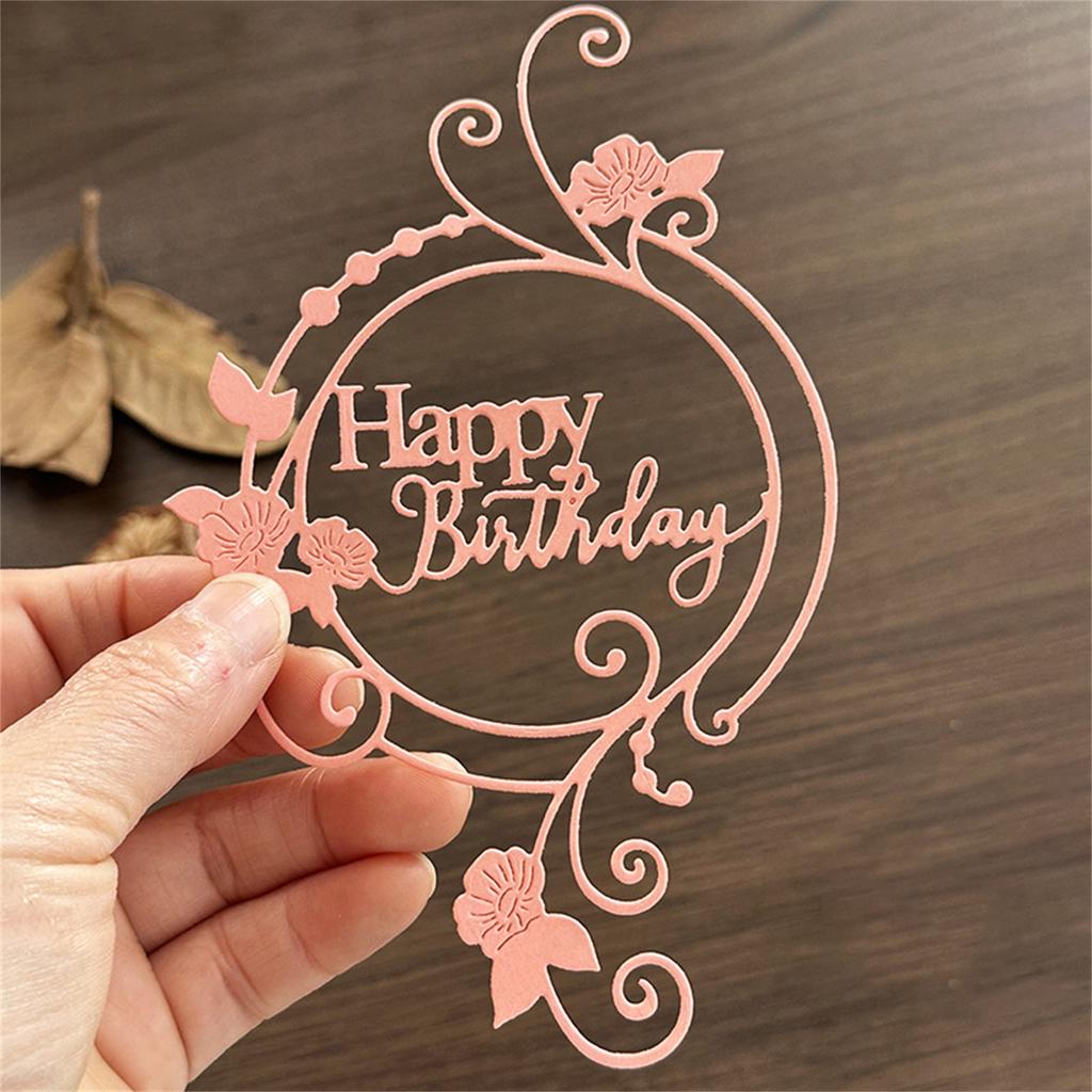 Венок на день рождения Шаблон для вырубки из углеродистой стали Декоративный эмбоссирующий бумажный штамп для скрапбукинга Фотоальбома Изготовления открыток