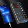 Автомобильные USB-порты для зарядки, автомобильный инвертор мощностью 200 Вт, автомобильные адаптеры с ЖК-дисплеем, аксессуары для салона автомобиля