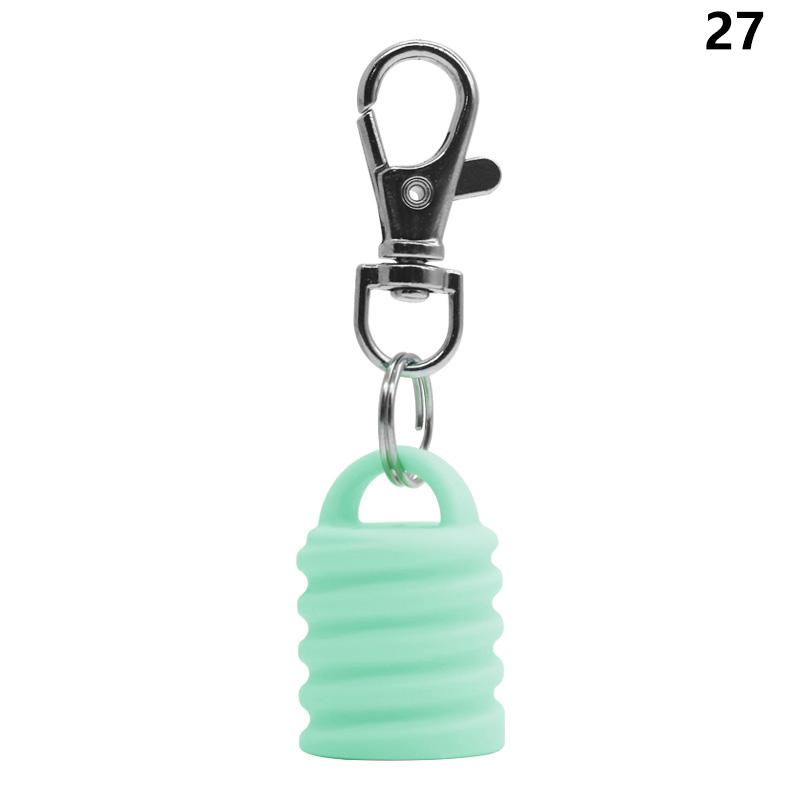 Practical Silicone Keychain Cap lip gloss accessories Portable Durable Holder Keychain Compatible For Lipstick Storage Cap