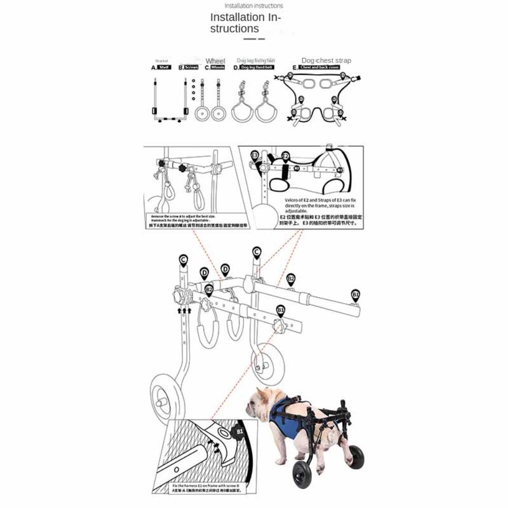 Регулируемая регулируемая инвалидная коляска для собак S/M/L ноги реабилитационный поезд помощь при передвижении тележка для домашних животных