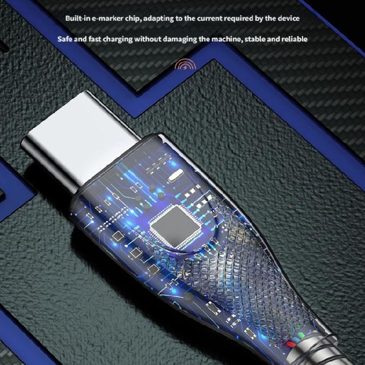 Кабель USB на USB-C, 65 Вт, Быстрая зарядка, штекер-штекер, Металлическая оплетка, Разъем Power Delivery, Кабель для передачи данных, Для аксессуаров телефона