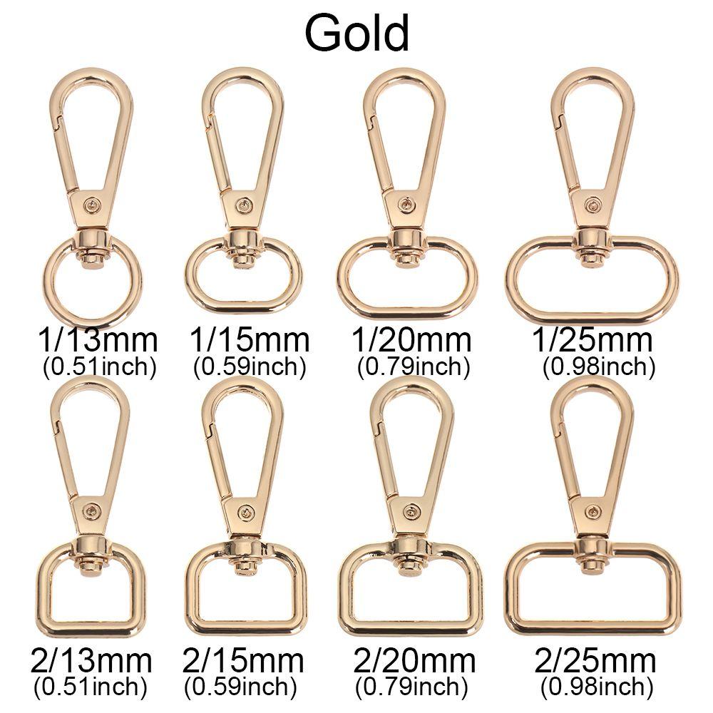 5pcs Hardware DIY KeyChain Split Ring Collar Carabiner Snap Bags Strap Buckles Lobster Clasp Hook