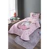 Pink Moon Princess Patterned Single Bedspread And Pique Set