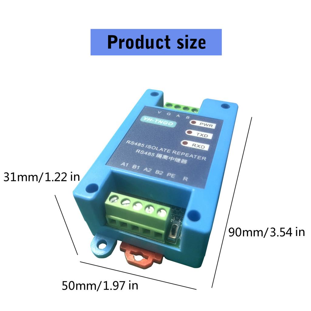2-канальный повторитель RS485 - RS485, фотоэлектрическая оптопара, изоляция, промышленный изолированный преобразователь связи