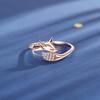 Cute Rose Gold Fox Ring Shaped Animal Micro Diamond Ring Gift Ring Women ADM