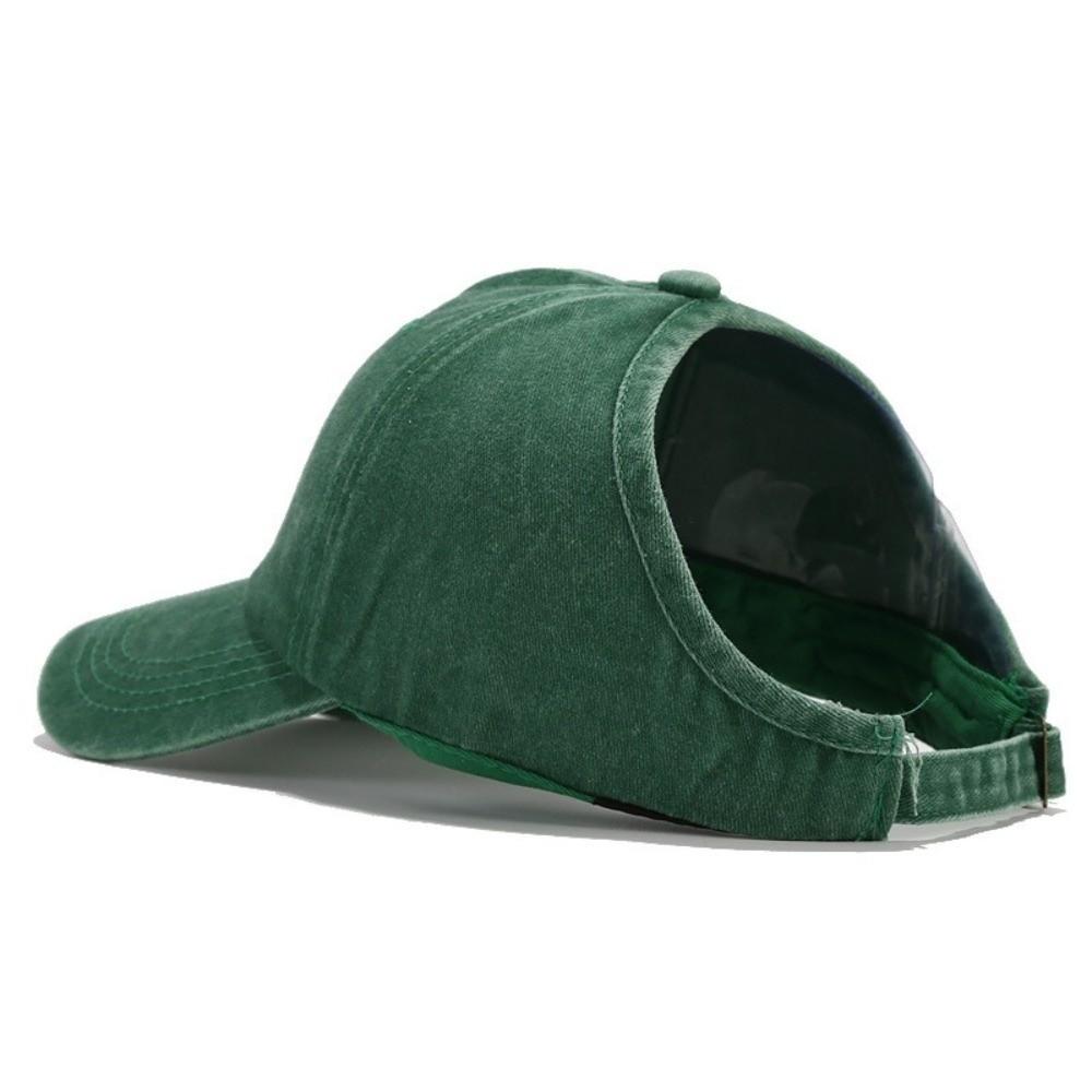 Hip Hop Empty Top Hat Solid Color Sun Protection Peaked Hat Vintage Washed Baseball Cap Outdoor