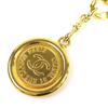 Great CHANEL belt COCO Mark Coin Motif With Logo Chain Belt gold Women Used
