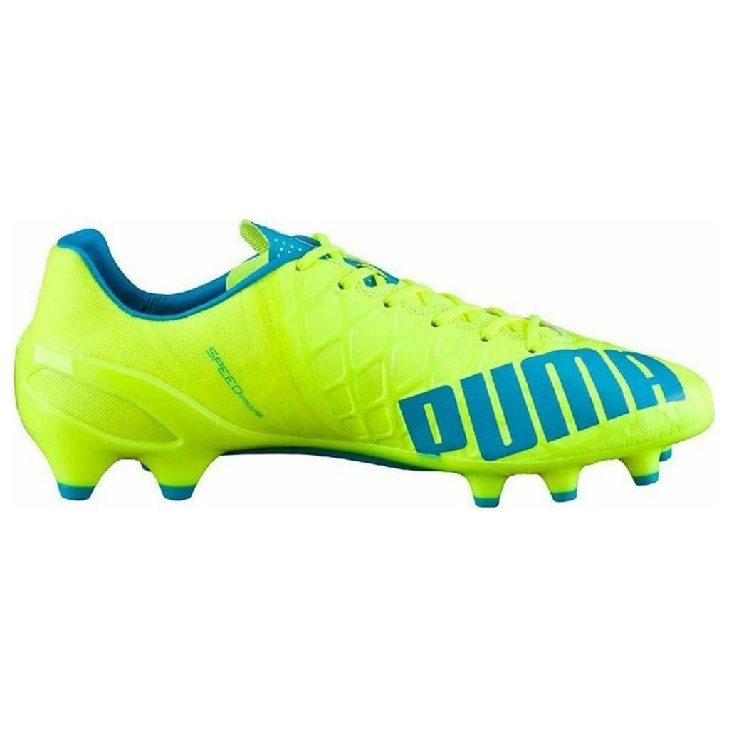 Puma Натуральная трава FG (Резиновые длинные шипы) Прочные футбольные бутсы Мужские футбольные бутсы Зеленый Синий 103264-04