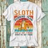 230 Gsm 100% Cotton Sloth Running Team Sport Gym T Shirt Top Design Unisex Ladies Mens Tee Retro Fashion Vintage Shirt S755