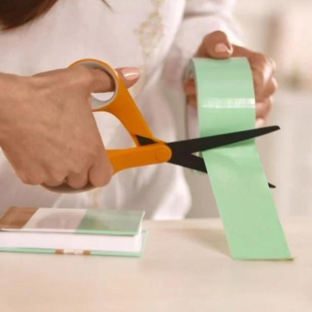 Fiskars Scissors with Black and Orange High-Performance Titanium-Coated Blades,