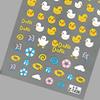 Мультяшные Уточки Наклейки для Маникюра, 5D Рельефные Самоклеящиеся Пластиковые Украшения для Ногтей, Животная Тема, Матовое Покрытие