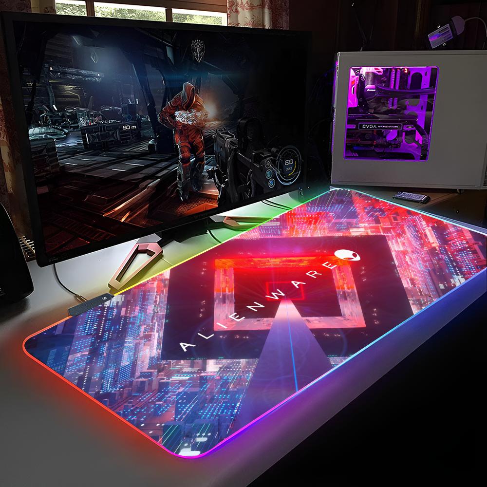 Коврик для мыши Alienware Коврик для мыши с RGB-подсветкой Коврик для мыши для ноутбука Коврик для мыши для ноутбука Геймерский стол Компьютерный стол Игровые аксессуары