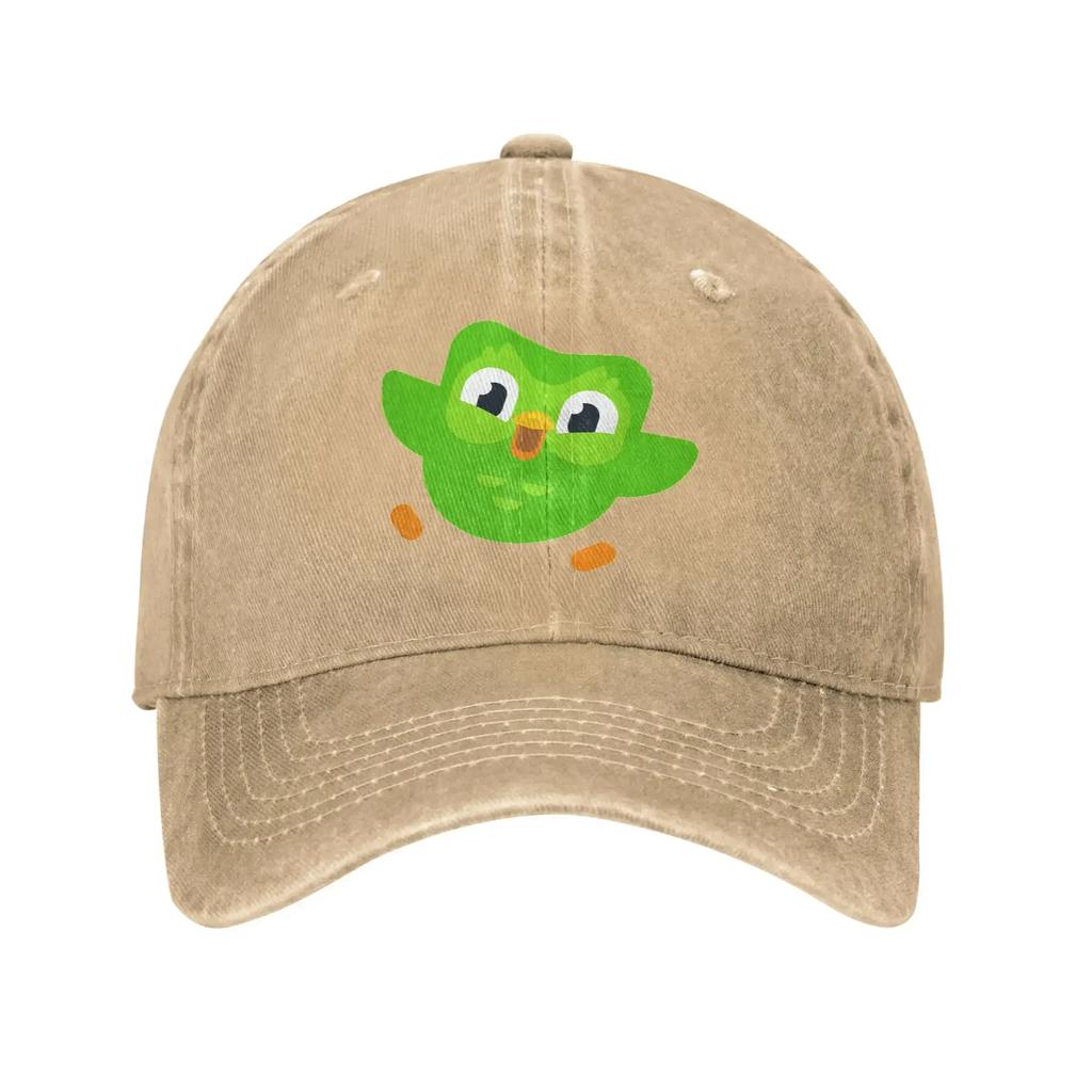 Логотип Duolingo Зеленая Сова Мультяшная Бейсболка Наряд Для Унисекс Регулируемая Тракерская Кепка