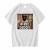 Бесплатная футболка Diddy Freediddy P Рэпер Винтажная стирка Унисекс Дизайнерская одежда Мода Графический Универсальный Стильный Эластичные Топы