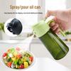 Темно-зеленый не капающий стеклянный распылитель масла двойного назначения и бутылка для наливания для домашнего использования