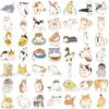 50 Cartoon Twisted Cat Doodle Stickers Decorate Guitar Notebook Suitcase DIY Waterproof
