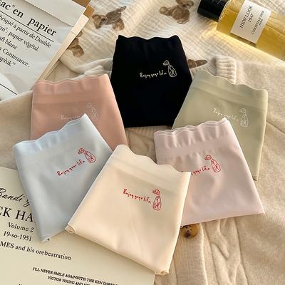 Женские трусики Женская ластовица из чистого хлопка Низкая посадка Телесные Высокоэластичные Большого размера Девичьи трусики