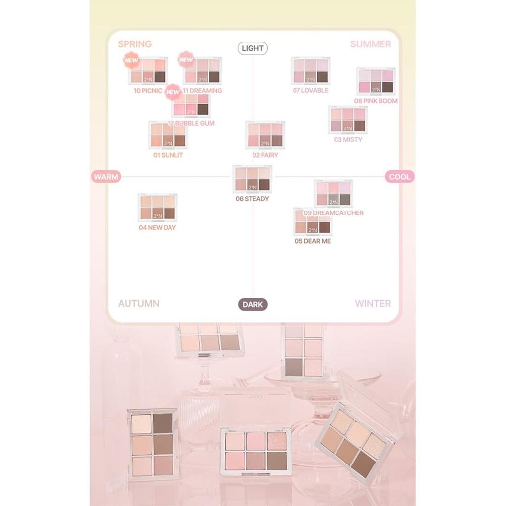 Тени для век Палетка теней BETTER ME EYE PALETTE 11 DREAMING Желтый Весенний Легкий Новая Упаковка [2aN Официальный]