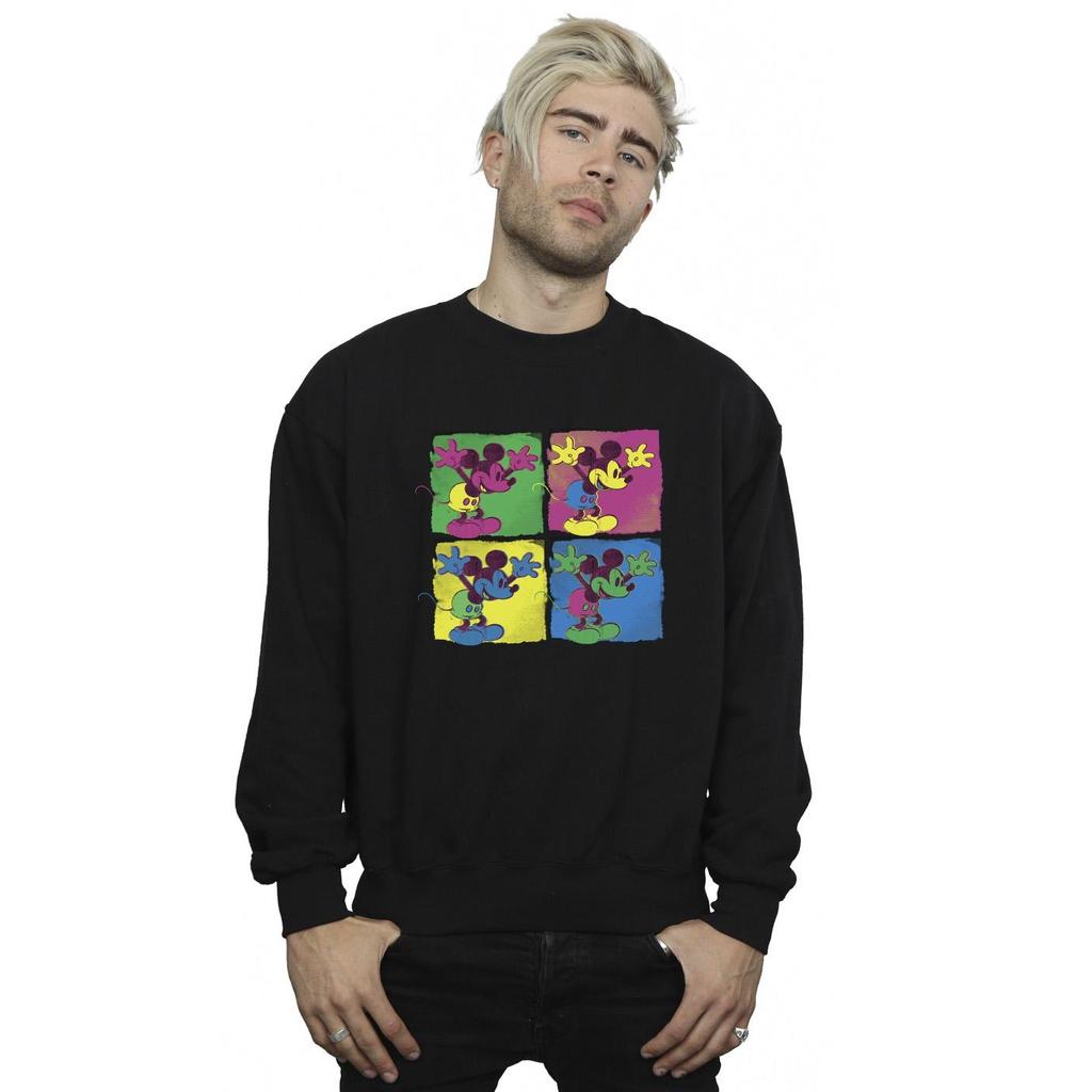 Disney Mens Mickey Mouse Pop Art Sweatshirt