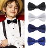 1Pc Children Formal Bow Tie Solid Color Baby Toddler Fashion Polyester Boys Wedding Classical Bowties