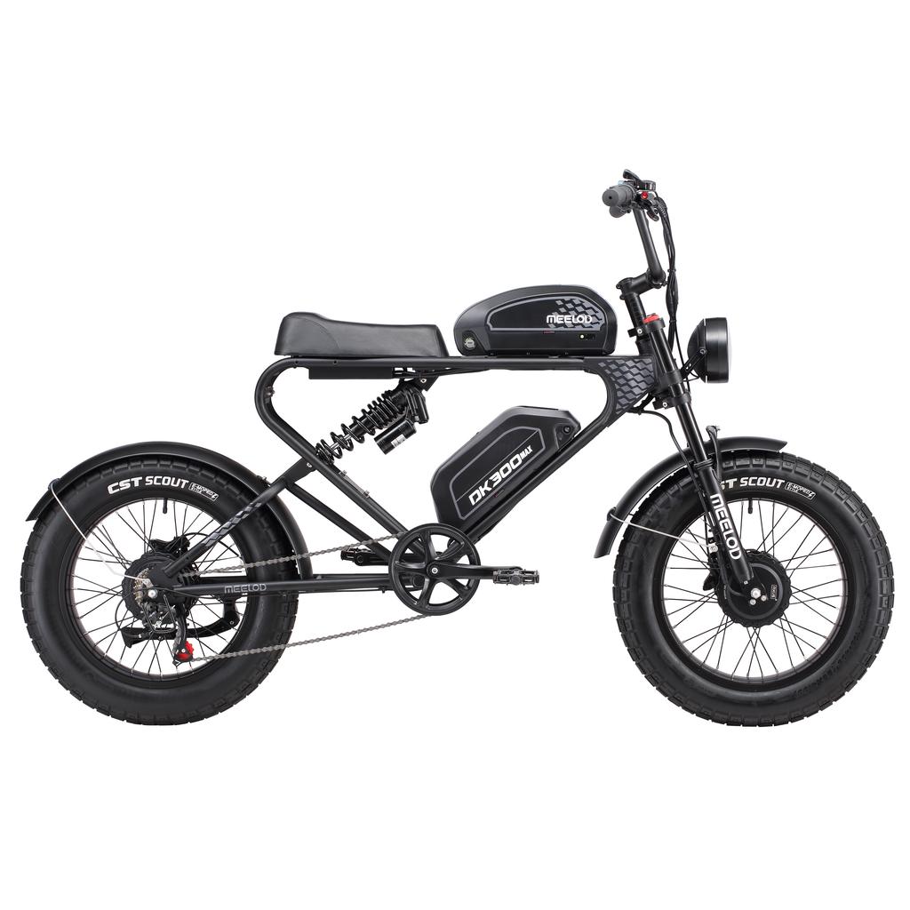 MEELOD DK300Max Adult Electric Bicycle 750W Motor 48V20Ah Battery  20" Fat Tire Retro with Dual Motor and Dual Batter Mountain  E-Bike