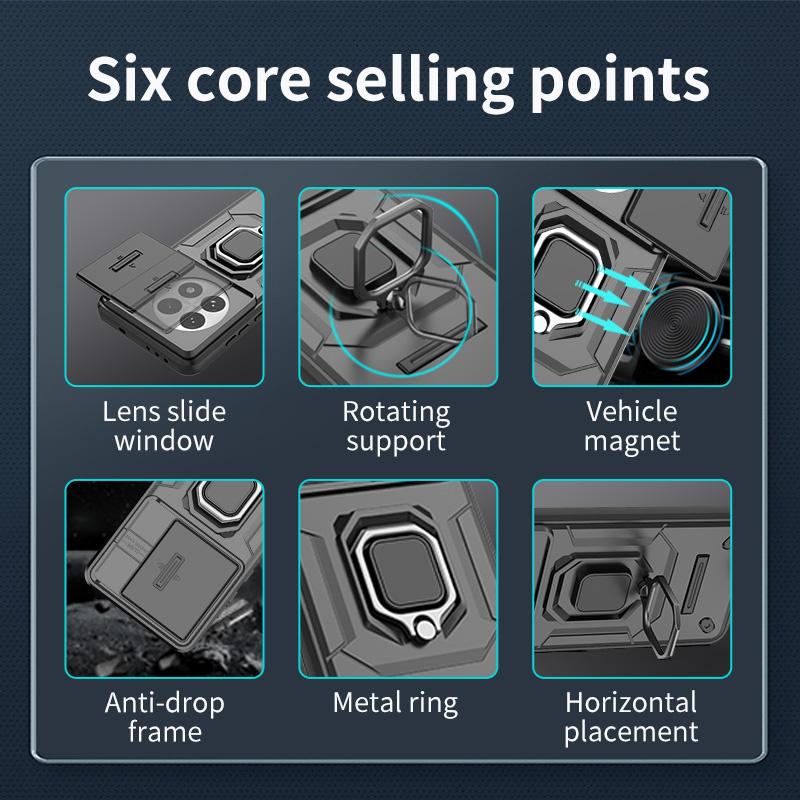 Armor Shockproof Case For OnePlus 13 5G One Plus 13R Protective Cover Ring Magnetic Stand Holder Coque Fundas Capa