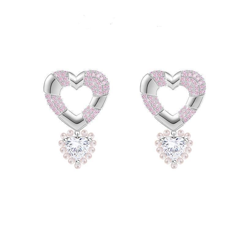 Серьги с розовыми бриллиантами Berry's "Extraordinary Heart" - Высококачественные женские украшения с подвеской в форме сердца.