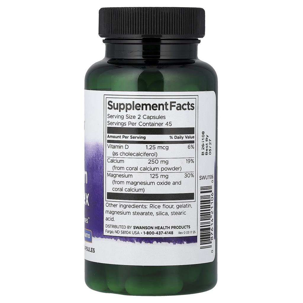 Swanson, Coral Calcium Complex, 90 Capsules