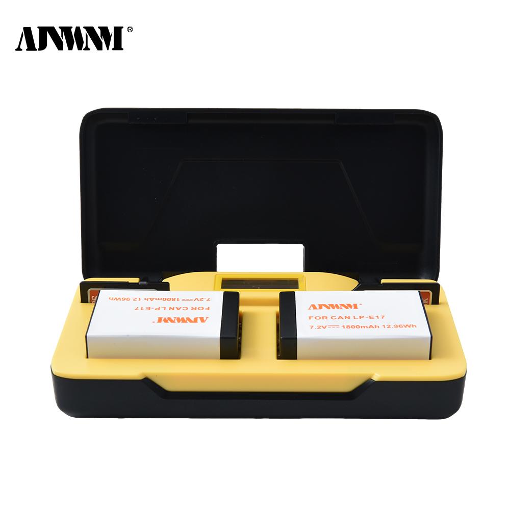 Аккумулятор для камеры LP-E17 AJNWNM 1800 мАч LP E17 с USB-кабелем для зарядного устройства Canon EOS RP 200 250D M3 M5 M6 750D 760D T6i T6s 800D 8000D 77D Kiss X8i