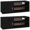 VidaXL Armoires murales 2 pcs Noir 80x30x30 cm Bois de pin massif 818394