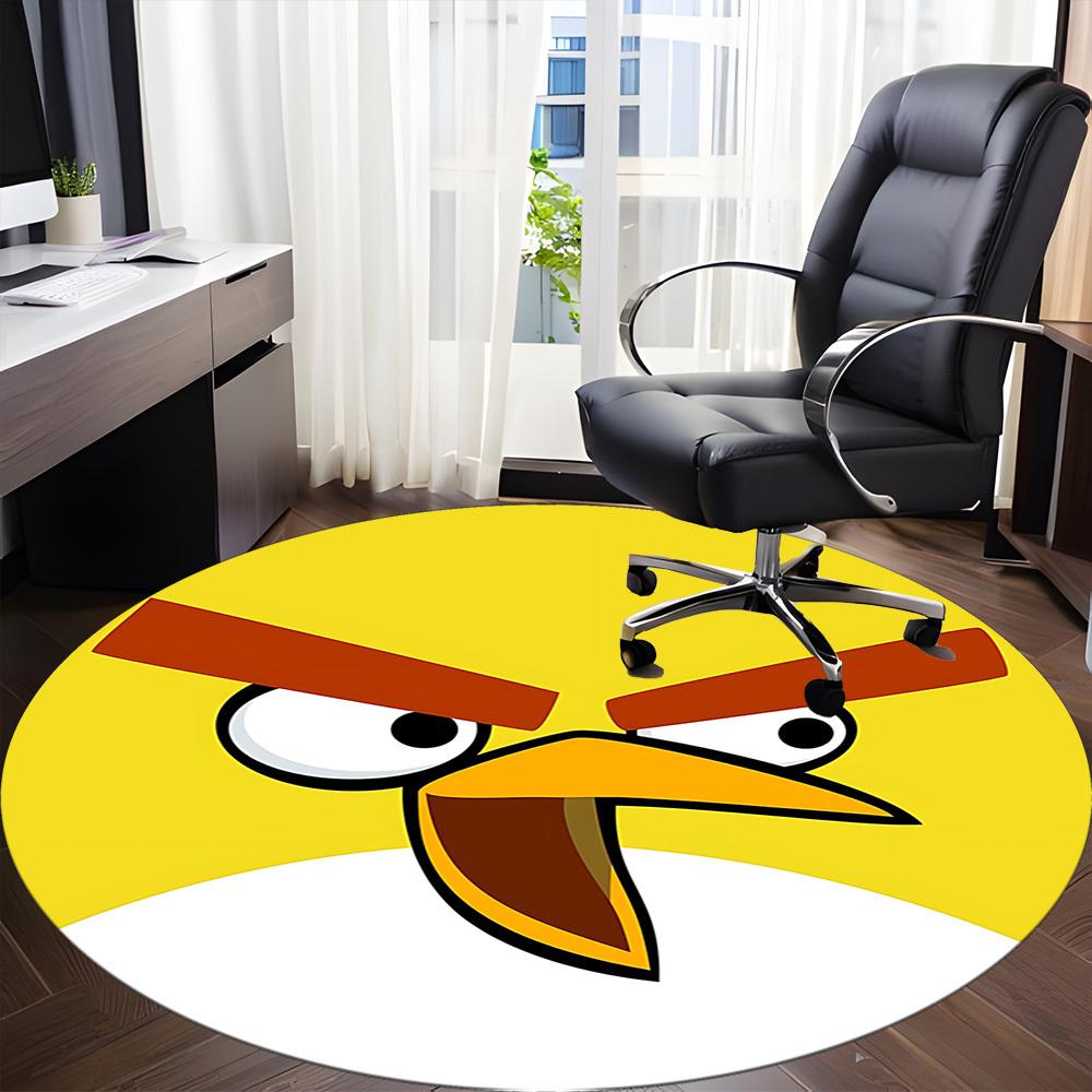 1PC Angry Birds Office Round Area Rug, Indoor Mat Suitable For Office, Under Office Chairs Bedroom Living Room Home Decor DT1212058