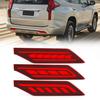 Светодиодные отражатели бампера для Mitsubishi Pajero Shogun Montero 2019 2020 2021 Динамические указатели поворота Тормозные дневные ходовые огни