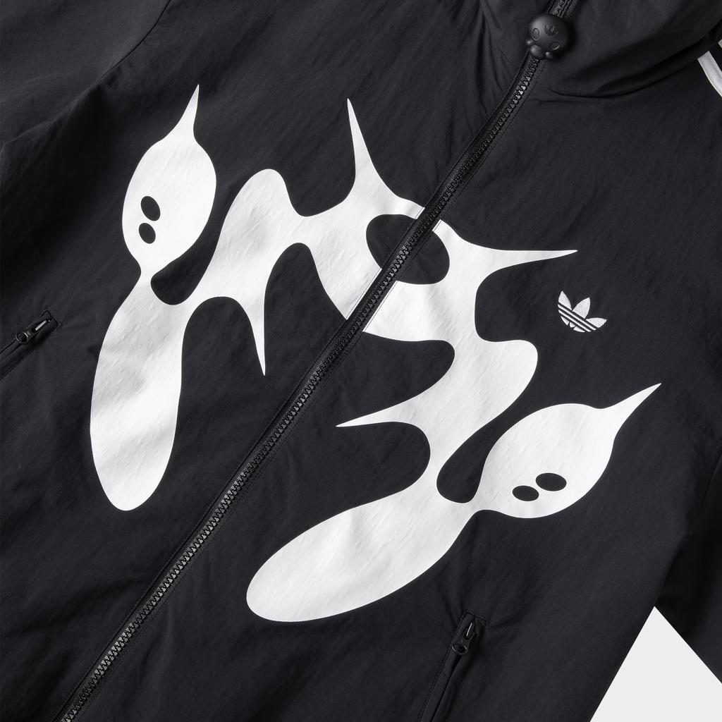 adidas Originals X Offgod Модная Универсальная Удобная Нежная к Коже Куртка Мужская Куртка Черная KA2283
