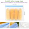 6 Pack Dishwasher Safe Reble Gallon Freezer Bags Food Storage Bags, Extra Thick Leakproof Silicone & Plastic Free Ziplock Bags for Meal Prep, Fruits,