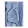 Buttoned Beige Thessaloniki Knitted Knitted Baby Jumpsuit With Hat