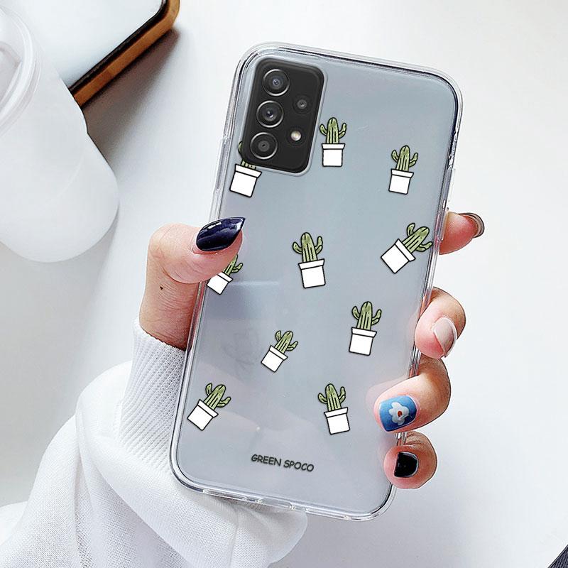 Чехол для телефона Samsung A52s A52 Цветочный силиконовый чехол для Samsung Galaxy A52 Fundas Coque Прозрачный мягкий Capas Цветочный TPU
