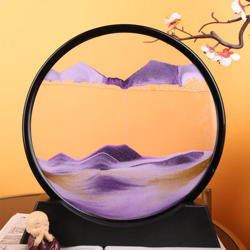 3D Песочные часы с перетекающим песком - Креативный пейзаж для декора гостиной и офиса