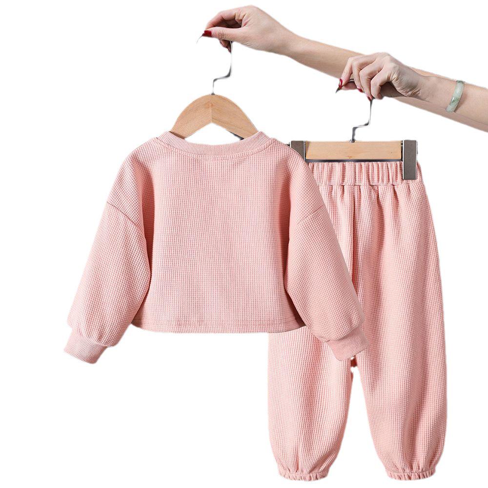 Комплект свитера и брюк с изображением корейского медведя для девочек 2024 года — мультяшный стиль для весны и осени