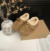 Толстоподошвенный Birkenstock с бархатным бантом, носите новые пушистые хлопковые ботинки зимой, чтобы согреться
