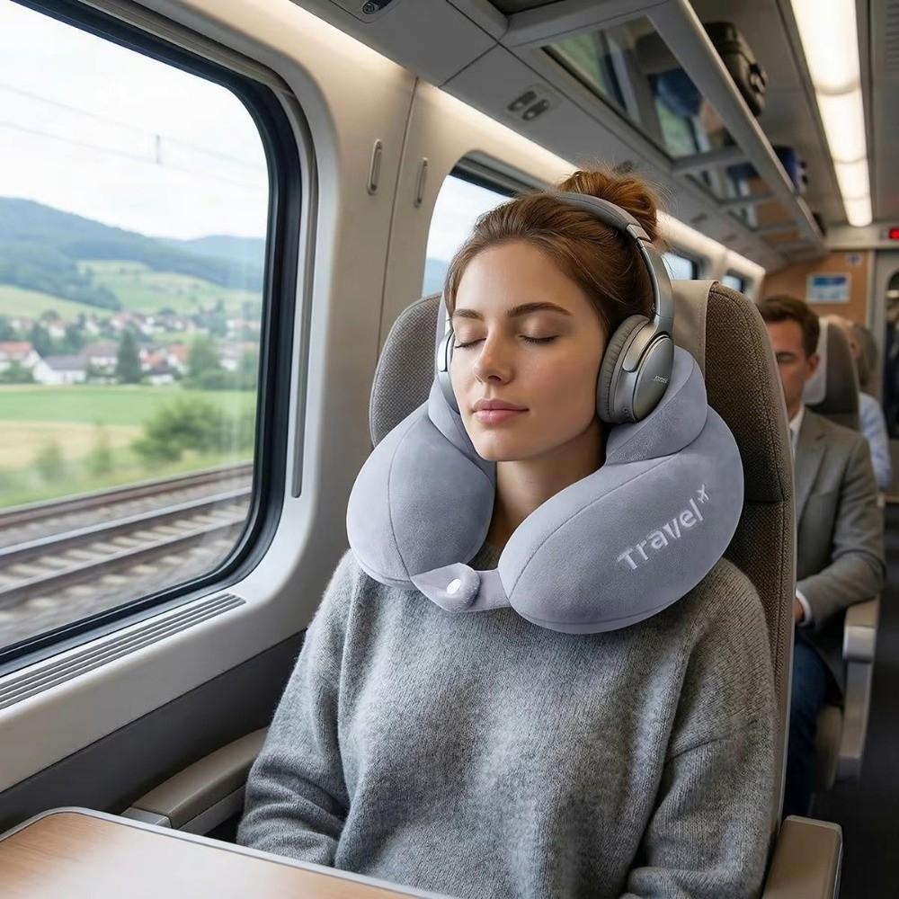 Memory Cotton U-shaped Pillow Travel Driving Pillow Neck Protection Pillow Supports The Neck