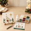 Beginner Friendly Craft Christmas DIY Mosaic Art Kit, Faux Sea Glass Santa Weekend Project Claus Snowman Crafting Kit for Adults