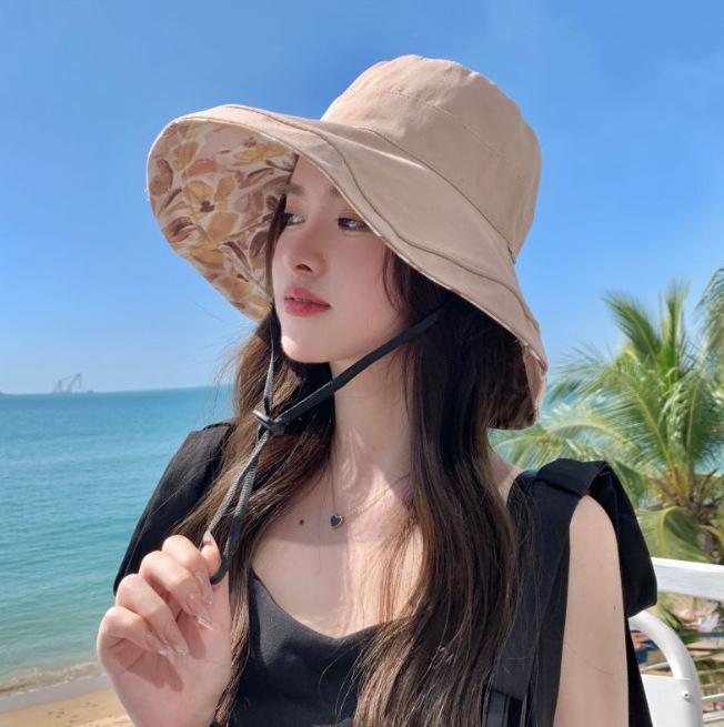 2024 Новая двухсторонняя рыболовная шляпа для весны и лета, Южная Корея, солнцезащитная шляпа для отдыха на открытом воздухе, дышащая шляпа от солнца