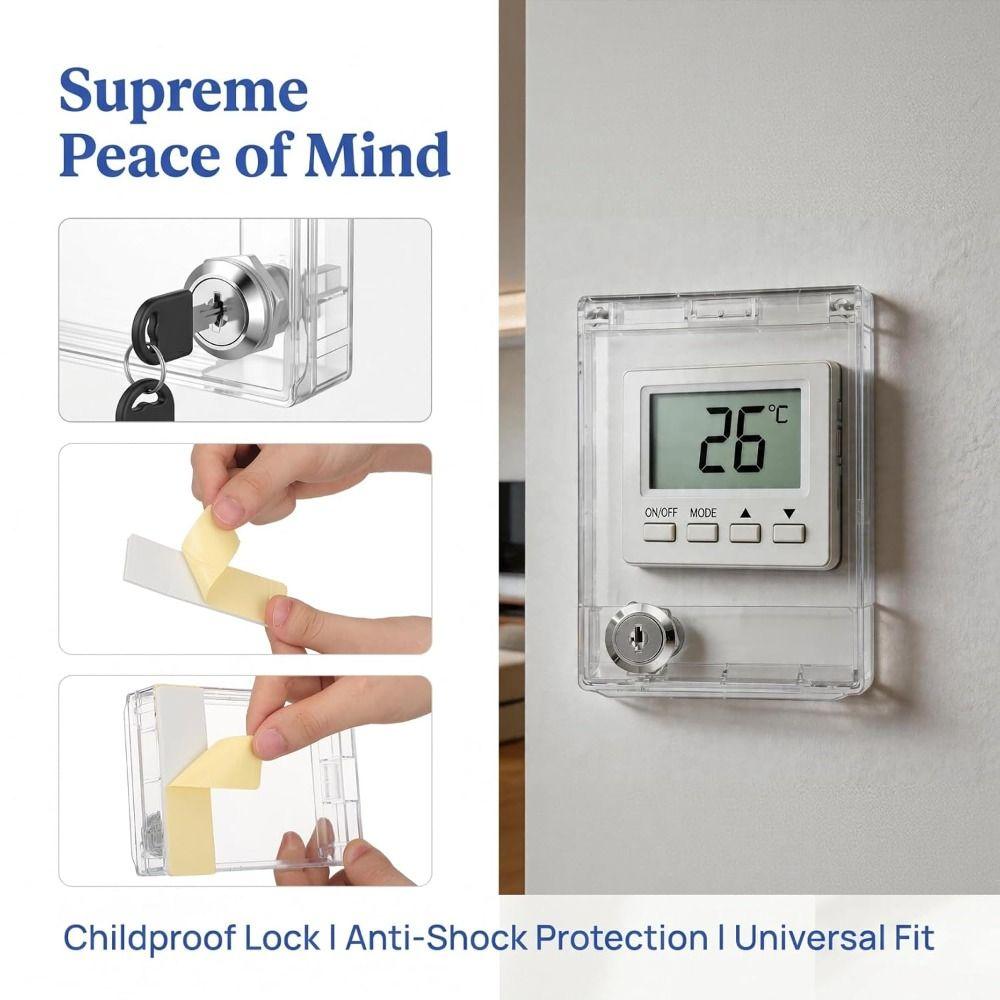 Lockable Child Safety Cover Childproof Light Switch Plate Covers Air Conditioner Panel Cover  Home