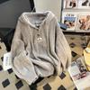 Z Women's Korean-Style Loose Hooded Sweater - Soft, Thick & Glutinous Knit for Autumn/Winter 2025