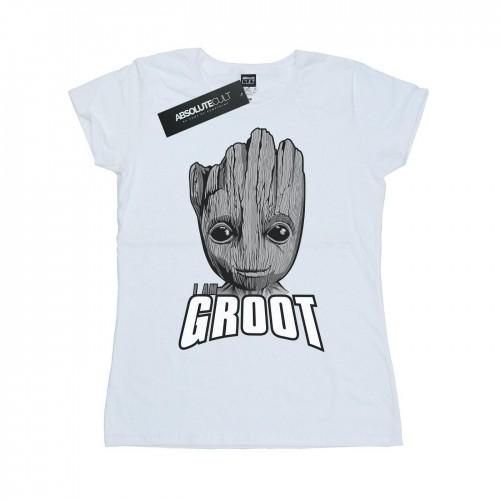 Marvel Womens/Ladies Guardians Of The Galaxy Groot Face Cotton T-Shirt