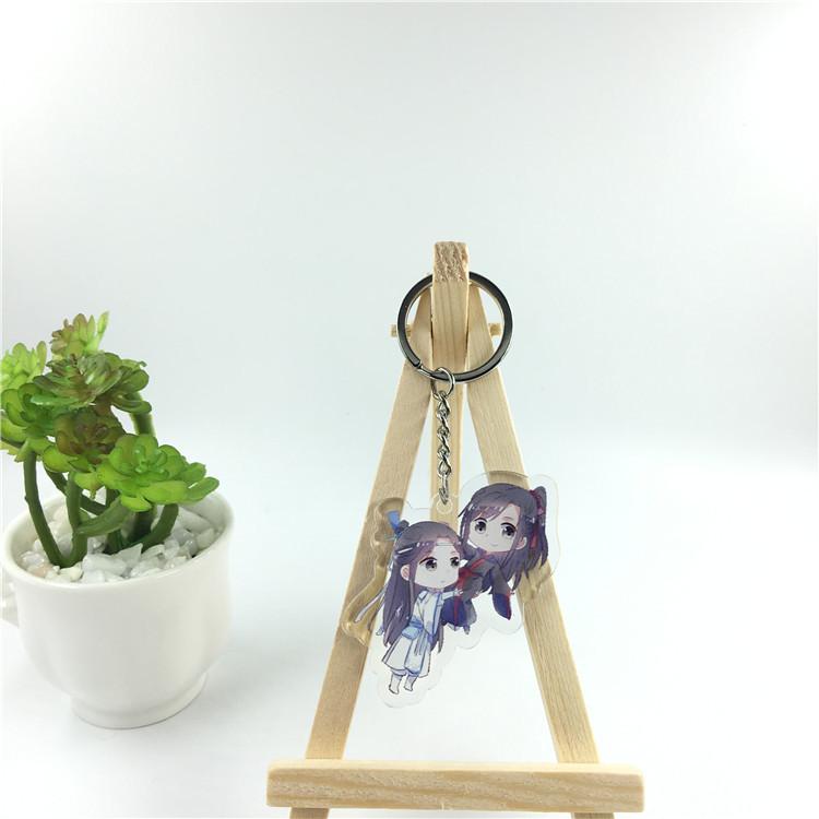 Аниме игры Вэй Усянь Лан Чжань персонаж мультфильма акриловый брелок металлическое кольцо автомобильная сумка украшение для ключей аксессуар подарок аниме подарки кулон